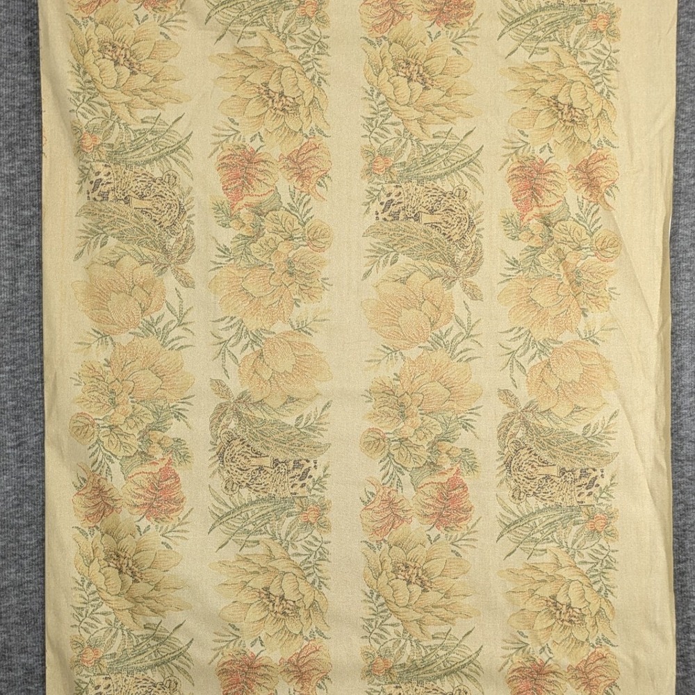 Vintage Gold Botanical Jungle Animal Print Lightweight Fabric 44" Wide 11 Yards